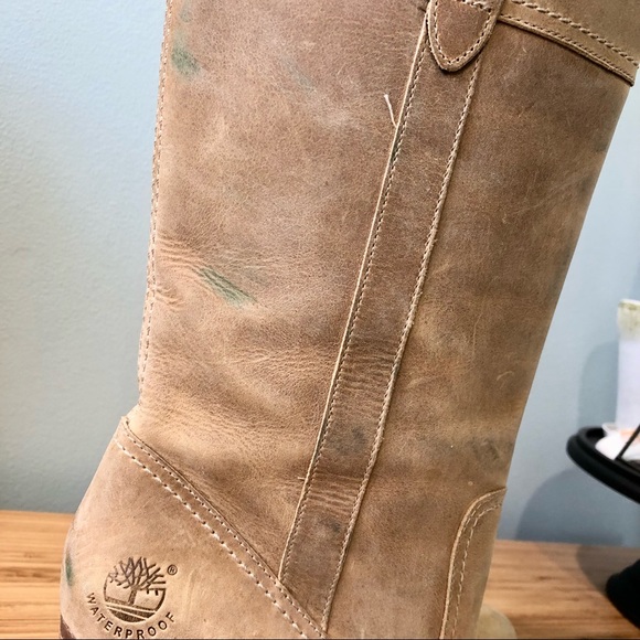 Timberland Earthkeepers Waterproof Leather Suede Rudston Tall Boots Tan - Picture 5 of 8